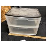 Plastic two drawer storage
