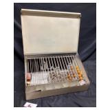 Vintage gas station lightbulb display