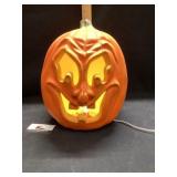 Lighted jack-o-lantern