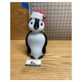 Blowmold penguin lighted needs batteries
