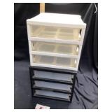 Plastic storage drawers