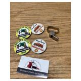 Advertisement buttons and finger whistle