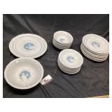 Stoneware dish set moonlight
