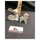 Ceramic deer and sheep