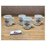 Anchor hocking Ute State Bank cups, Ute, Iowa