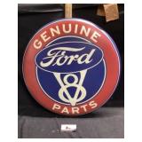 Metal genuine Ford parts sign