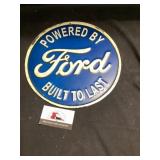 Metal Ford sign 12 inches across
