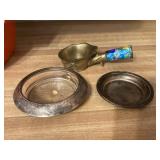 Metal Ashtray and Misc Brass