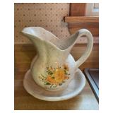Ceramic Pitcher and Bowl