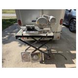 10" chop tile wet saw with portable tabel (2 extr