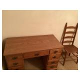 Wooden Desk and Chair