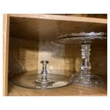 Clear Glass Cake Platter and Misc