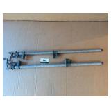 1" pipe clamps, 36" long