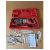 Milwaukee Heavy Duty Sawsall, plus misc blades