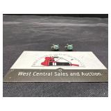 Vintage turtle turquoise stud earrings