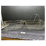Vintage metal baskets