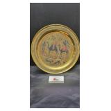 Egyptian brass tray