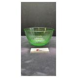 Pyrex green glass bowl