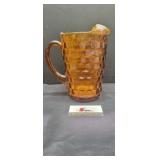 Indiana glass amber glass pitcher