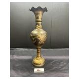 Tall brass vase