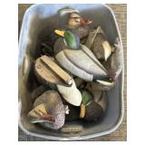 Tote of duck decoys