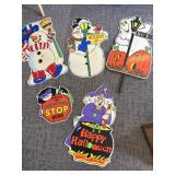 Vintage plastic holiday signs