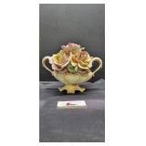 Capodimonte porcelain flower centerpiece