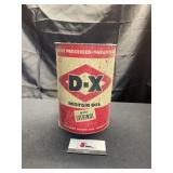 DX motor oil can