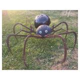 Homemade spider yard decor