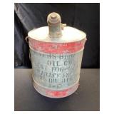 Galvanized oil can