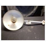 Vintage hanging light with enamel shade