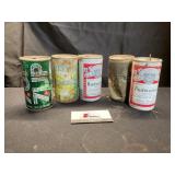 Vintage beer cans and cans