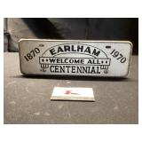 Earlham 1970 centennial plate