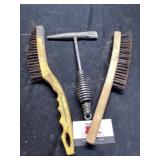 Welding hammer and wire brush