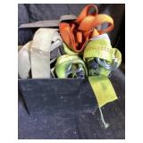 Ratchet straps and ball hitch