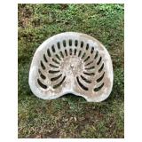Cast vintage implement seat