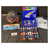 Airbrush, compressor, paint