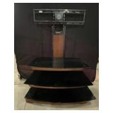 Whalen 3-tier TV stand with glass shelves