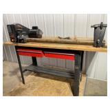 Wood lathe on stand