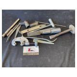 Chisel, misc tools, pipe cutter