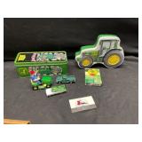 John Deere tins, trucks, playing cards