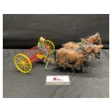 John Deere  sulky rake team and driver