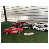 Die cast cars and trucks