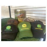 John Deere Caps and tin