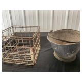 Wire basket and ask bucket