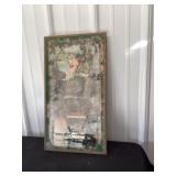 Vintage Denos auto Body mirror advertiser