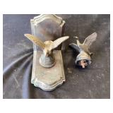 Cast bird book end