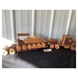 Wood semi and dozer