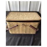 Vintage metal picnic basket