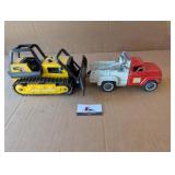 Hubley Tow Truck and Tonka Earthmover (newer)